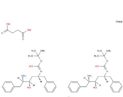 6-二苯基己烷琥珀酸盐,(2S,3S,5S)-5-tert-Butyloxycarbonylamino-2-amino-3-hydroxy-1,6-diphenylhexane succinate