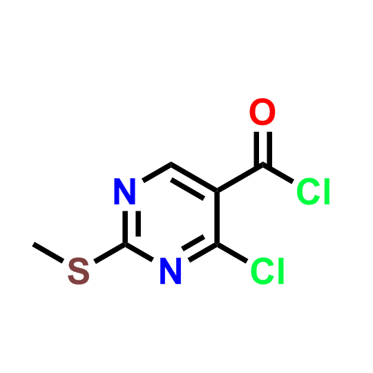 4-氯-2-(甲硫基)嘧啶-5-甲酰氯,4-Chloro-2-(methylthio)pyrimidine-5-carbonylchloride