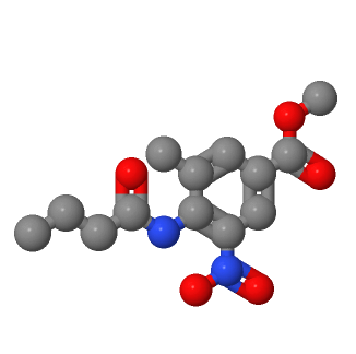 3-甲基-4-丁酰氨基-5-硝基苯甲酸甲酯,Methyl 4-(butyrylamino)-3-methyl-5-nitrobenzoate