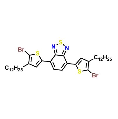4,7-二(5-溴-4-十二烷基噻吩基-2-)-2,1,3-苯并噻二唑,BT-2Th12Br