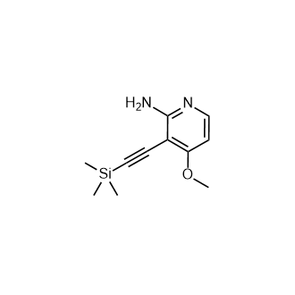 4-甲氧基-3-((三甲基甲硅烷基)乙炔基)吡啶-2-胺,4-Methoxy-3-((trimethylsilyl)ethynyl)pyridin-2-amine