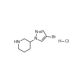 3-(4-溴-1H-吡唑-1-基)哌啶鹽酸鹽,3-(4-Bromo-1H-pyrazol-1-yl)piperidine hydrochloride