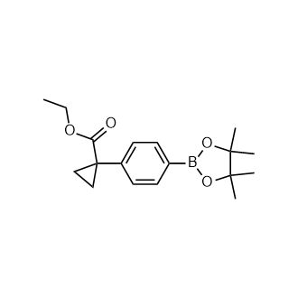 乙基 4-(1-乙氧基羰基环丙基)苯硼酸, 频哪醇 酯,Ethyl 1-[4-(tetramethyl-1,3,2-dioxaborolan-2-yl)phenyl]cyclopropane-1-carboxylate