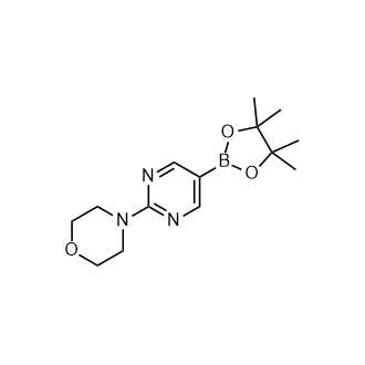 2-(4-嗎啡啉基)嘧啶-5-硼酸嚬哪醇酯,4-(5-(4,4,5,5-Tetramethyl-1,3,2-dioxaborolan-2-yl)pyrimidin-2-yl)morpholine