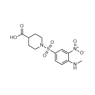 1-[4-(甲氨基)-3-硝基苯磺?；鵠哌啶-4-羧酸,1-[4-(methylamino)-3-nitrobenzenesulfonyl]piperidine-4-carboxylic acid