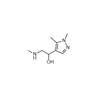 1-(1,5-二甲基-1H-吡唑-4-基)-2-(甲基氨基)乙醇,1-(1,5-Dimethyl-1h-pyrazol-4-yl)-2-(methylamino)ethan-1-ol