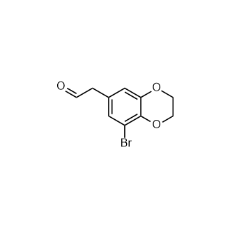 2-(8-溴-2,3-二氢苯并[b][1,4]二噁英-6-基)乙醛,2-(8-Bromo-2,3-dihydrobenzo[b][1,4]dioxin-6-yl)acetaldehyde