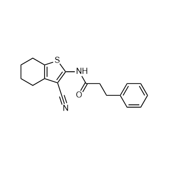 N-(3-氰基-4,5,6,7-四氢苯并[b]噻吩-2-基)-3-苯基丙酰胺,n-(3-Cyano-4,5,6,7-tetrahydrobenzo[b]thiophen-2-yl)-3-phenylpropanamide