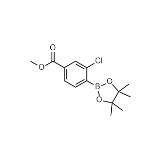 甲基3-氯-4-(4,4,5,5-1,3,2-二氧杂硼硼烷-2-基四甲基)苯甲酸酯,Methyl 3-chloro-4-(4,4,5,5-tetramethyl-1,3,2-dioxaborolan-2-yl)benzoate