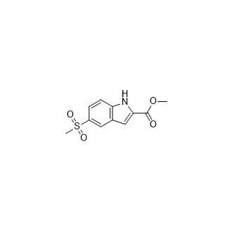 5-甲基磺基吲哚-2-甲酸甲酯,Methyl 5-(methylsulfonyl)-1H-indole-2-carboxylate