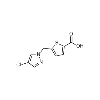 5-[(4-氯-1h-吡唑-1-基)甲基]噻吩-2-羧酸,5-[(4-chloro-1h-pyrazol-1-yl)methyl]thiophene-2-carboxylic acid