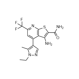 3-氨基-4-(1-乙基-5-甲基-1H-吡唑-4-基)-6-(三氟甲基)噻吩并[2,3-b]吡啶-2-甲酰胺,3-Amino-4-(1-ethyl-5-methyl-1h-pyrazol-4-yl)-6-(trifluoromethyl)thieno[2,3-b]pyridine-2-carboxamide
