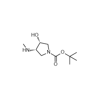 rel-(3R,4S)-3-羟基-4-(甲氨基)吡咯烷-1-羧酸叔丁酯,rel-tert-Butyl (3R,4S)-3-hydroxy-4-(methylamino)pyrrolidine-1-carboxylate