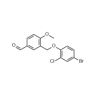 3-[(4-溴-2-氯苯氧基)甲基]-4-甲氧基苯甲醛,3-[(4-bromo-2-chlorophenoxy)methyl]-4-methoxybenzaldehyde