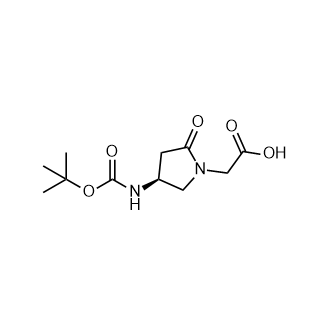 (S)-2-(4-((叔丁氧基羰基)氨基)-2-氧吡咯烷-1-基)乙酸,(S)-2-(4-((tert-Butoxycarbonyl)amino)-2-oxopyrrolidin-1-yl)aceticacid