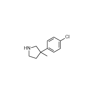 3-(4-氯苯基)-3-甲基吡咯烷,3-(4-Chlorophenyl)-3-methylpyrrolidine