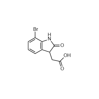 2-(7-溴-2-氧代-2,3-二氢-1h-吲哚-3-基)乙酸,2-(7-Bromo-2-oxo-2,3-dihydro-1h-indol-3-yl)acetic acid