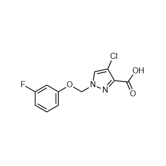 4-氯-1-(3-氟苯氧基甲基)-1h-吡唑-3-羧酸,4-Chloro-1-(3-fluorophenoxymethyl)-1h-pyrazole-3-carboxylic acid