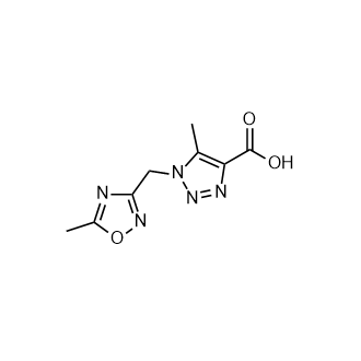 5-甲基-1-[(5-甲基-1,2,4-噁二唑-3-基)甲基]-1h-1,2,3-三唑-4-羧酸,5-Methyl-1-[(5-methyl-1,2,4-oxadiazol-3-yl)methyl]-1h-1,2,3-triazole-4-carboxylic acid