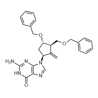 2-氨基-9-(((1S,3R,4S)-4-(苄氧基)-3-((苄氧基)甲基)-2-亚甲基环戊基)-1H-嘌呤-6(9H)-酮,2-Amino-9-((1S,3R,4S)-4-(benzyloxy)-3-((benzyloxy)methyl)-2-methylenecyclopentyl)-1H-purin-6(9H)-one