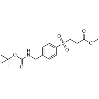 3-((4-(((叔丁氧基羰基)氨基)甲基)苯基)磺?；?丙酸甲酯,Methyl 3-((4-(((tert-butoxycarbonyl)amino)methyl)phenyl)sulfonyl)propanoate