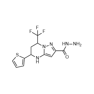 5-(噻吩-2-基)-7-(三氟甲基)-4,5,6,7-四氢吡唑并[1,5-a]嘧啶-2-碳酰肼,5-(Thiophen-2-yl)-7-(trifluoromethyl)-4,5,6,7-tetrahydropyrazolo[1,5-a]pyrimidine-2-carbohydrazide