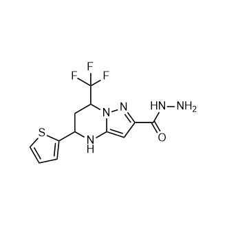 5-(噻吩-2-基)-7-(三氟甲基)-4,5,6,7-四氫吡唑并[1,5-a]嘧啶-2-碳酰肼,5-(Thiophen-2-yl)-7-(trifluoromethyl)-4,5,6,7-tetrahydropyrazolo[1,5-a]pyrimidine-2-carbohydrazide