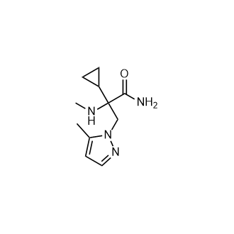 2-環(huán)丙基-3-(5-甲基-1H-吡唑-1-基)-2-(甲基氨基)丙酰胺,2-Cyclopropyl-3-(5-methyl-1h-pyrazol-1-yl)-2-(methylamino)propanamide