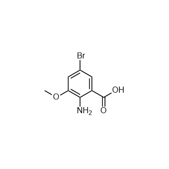 2-氨基-5-溴-3-甲氧基苯甲酸,2-Amino-5-bromo-3-(methyloxy)benzoic acid