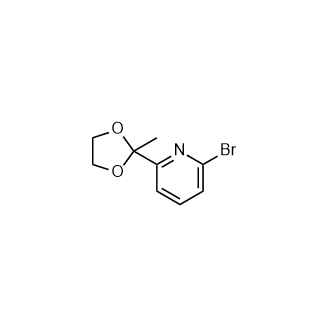 2-溴-6-(2-甲基-1,3-二氧戊环-2-基)吡啶,2-Bromo-6-(2-methyl-1,3-dioxolan-2-yl)pyridine