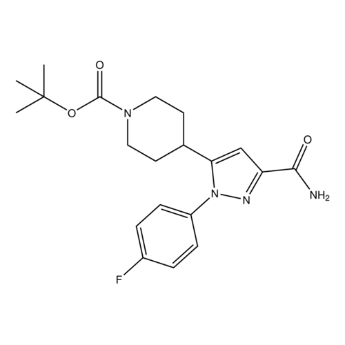 tert-Butyl 4-[3-(aminocarbonyl)-1-(4-fluorophenyl)-1H-pyrazol-5-yl]-1-piperidinecarboxylate