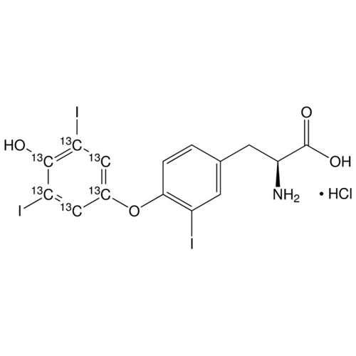 3,3′,5′-三碘甲状腺氨酸-二碘苯基-13C6（反 T3） 盐酸盐