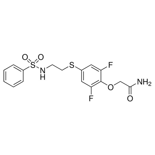 2,6-Difluoro-4-[2-(phenylsul-fonyl-amino)-ethyl-thio]-phenoxy-acet-amide