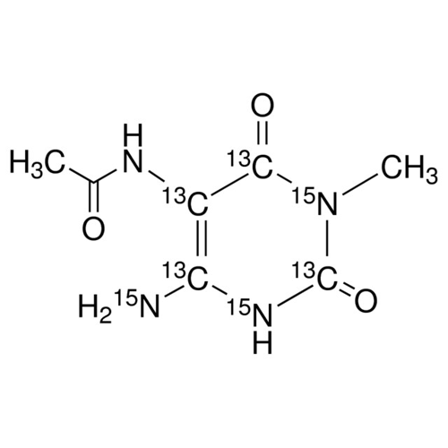 5-乙酰氨基-6-氨基-3-甲基尿嘧啶-环-13C4,15N2, 氨基-15N