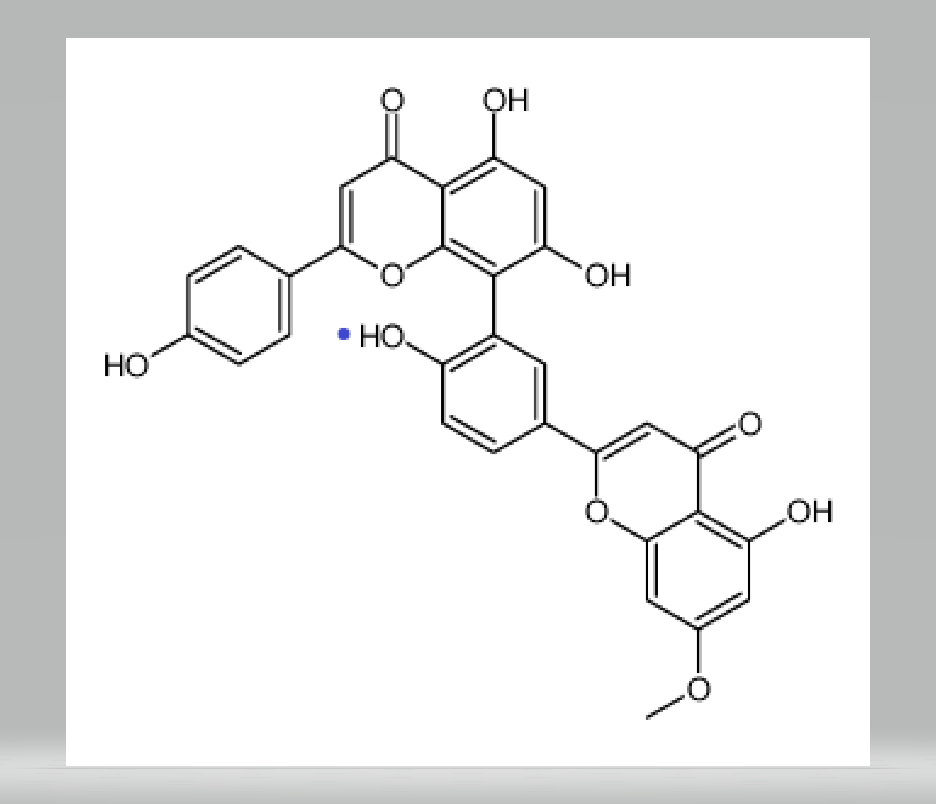 5,7-dihydroxy-8-[2-hydroxy-5-(5-hydroxy-7-methoxy-4-oxo-4H-1-benzopyran-2-yl)phenyl]-2-(4-hydroxyph,5,7-dihydroxy-8-[2-hydroxy-5-(5-hydroxy-7-methoxy-4-oxo-4H-1-benzopyran-2-yl)phenyl]-2-(4-hydroxyphenyl)-4-benzopyrone