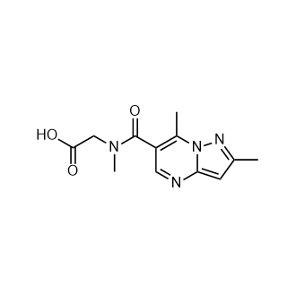 2-(1-{2,7-二甲基吡唑并[1,5-a]嘧啶-6-基}-N-甲基甲酰胺)乙酸