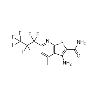 3-氨基-6-(七氟丙基)-4-甲基噻吩并[2,3-b]吡啶-2-甲酰胺