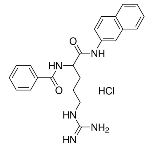 <I>N</I><SUB>α-</SUB>苯甲酰-<SC>DL</SC>-精氨酸 β-萘胺 盐酸盐,913-04-2