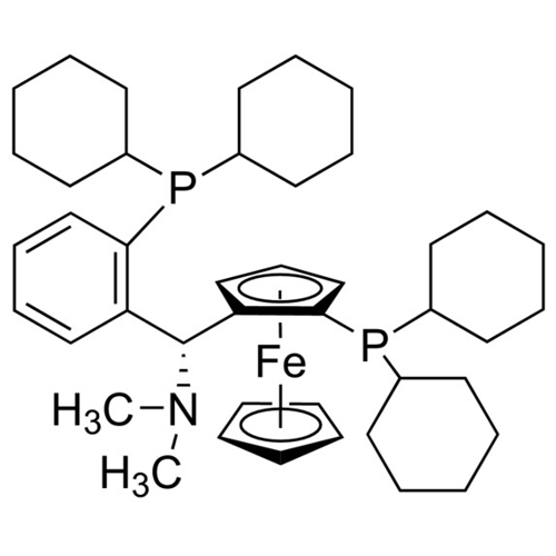 (<I>R</I><SUB>P</SUB>)-1-二环己基膦-2-[(<I>R</I>)-α-(二甲氨基)-2-(二环己基膦)苄基]二茂铁,1016985-24-2