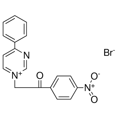 1-(2-(4-NITRO-PHENYL)-2-OXO-ETHYL)-4-PHENYL-PYRIMIDIN-1-IUM, BROMIDE,74439-16-0