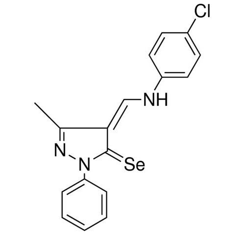 4-((4-CL-PHENYLAMINO)-METHYLENE)-5-METHYL-2-PHENYL-2,4-DIHYDRO-PYRAZOLE-3-SELONE,109576-79-6