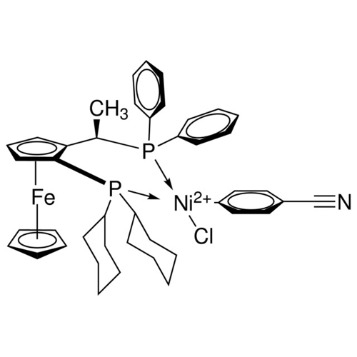 Chloro(4-cyanophenyl)[(<I>R</I>)-1-[(<I>S</I>)-2-(dicyclohexylphosphino)ferrocenyl]ethyldiphenylphosphine]nickel(II),2049086-36-2