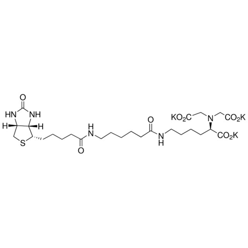 N<SUB>ε</SUB>-(N-(+)-Biotinyl-6-aminohexanoyl)-N<SUB>α</SUB>,N<SUB>α</SUB>-bis(carboxymethyl)-L-lysine 三钾盐,856661-92-2