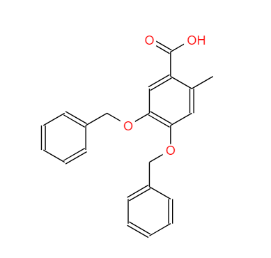 2-甲基-4,5-二苄氧基苯甲酸,2-methyl-4,5-bis(phenylmethoxy)-benzoic acid