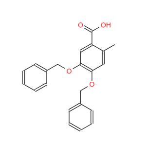 2-甲基-4,5-二苄氧基苯甲酸,2-methyl-4,5-bis(phenylmethoxy)-benzoic acid