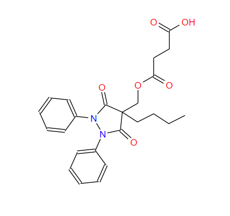 琥布宗,4-BUTYL-4-[HYDROXYMETHYL]-1,2-DIPHENYL-3,5-PYRAZOLIDINEDIONE HYDROGEN SUCCINATE [ESTER]