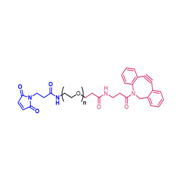 α-二苯并环辛炔-ω-马来酰亚胺聚乙二醇,[DBCO-PEG-MAL] α-Dibenzocyclooctyne-ω-maleimide poly(ethylene glycol)