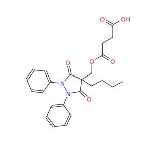 琥布宗,4-BUTYL-4-[HYDROXYMETHYL]-1,2-DIPHENYL-3,5-PYRAZOLIDINEDIONE HYDROGEN SUCCINATE [ESTER]