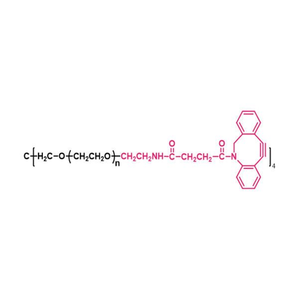 四臂聚乙二醇二苯并环辛炔（酰胺键）,[4-arm PEG-DBCO] 4-arm Poly(ethylene glycol) dibenzocyclooctynes