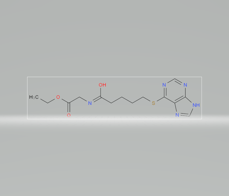 ethyl N-[1-oxo-5-(1H-purin-6-ylthio)pentyl]glycinate,ethyl N-[1-oxo-5-(1H-purin-6-ylthio)pentyl]glycinate